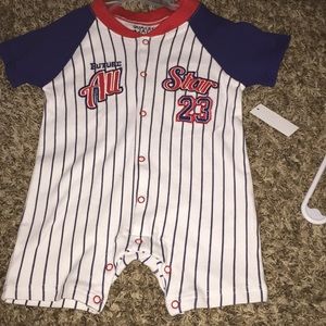 6/9 month old baby  romper “future all star”
